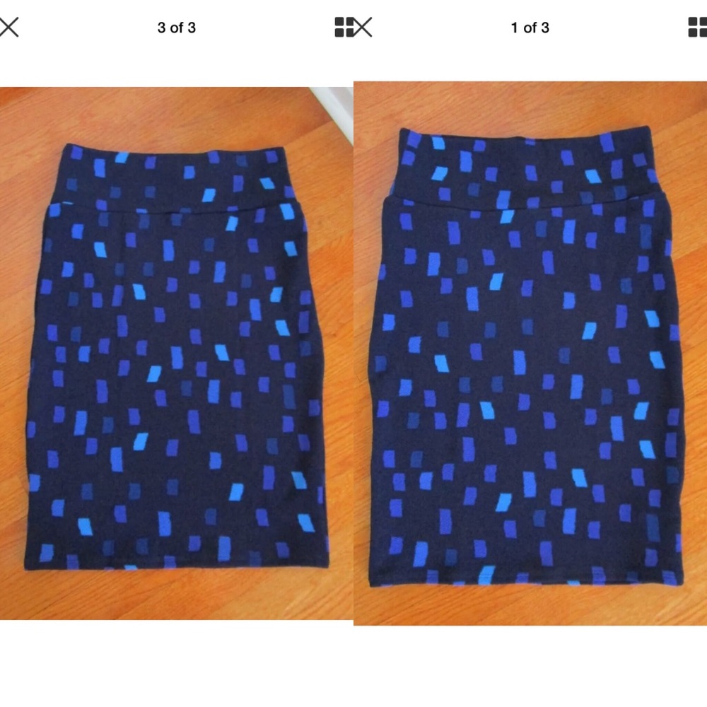 Lularoe Cassie Pencil Skirt Textured Rectangle S